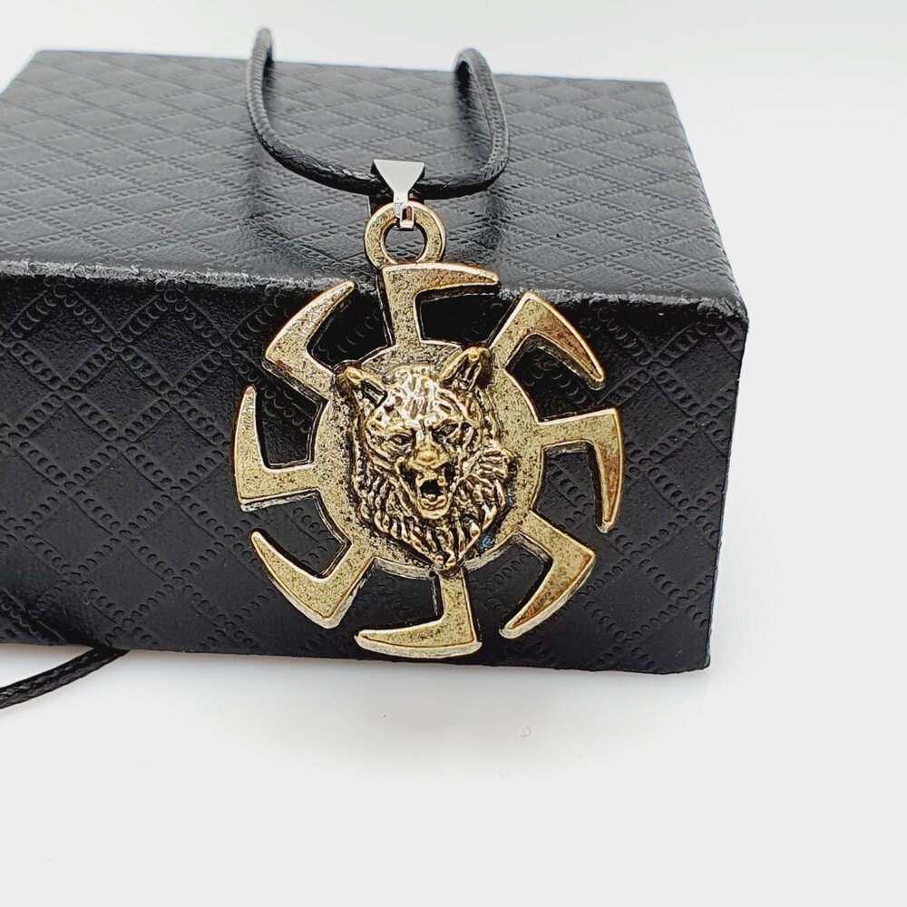 ❤️Retro tiger head Leather Strap Necklace, N90201P117 - Picture 6 of 11